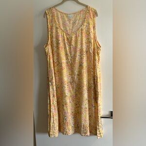 J. Jill Love Linen 2X Dress Sleeveless Print